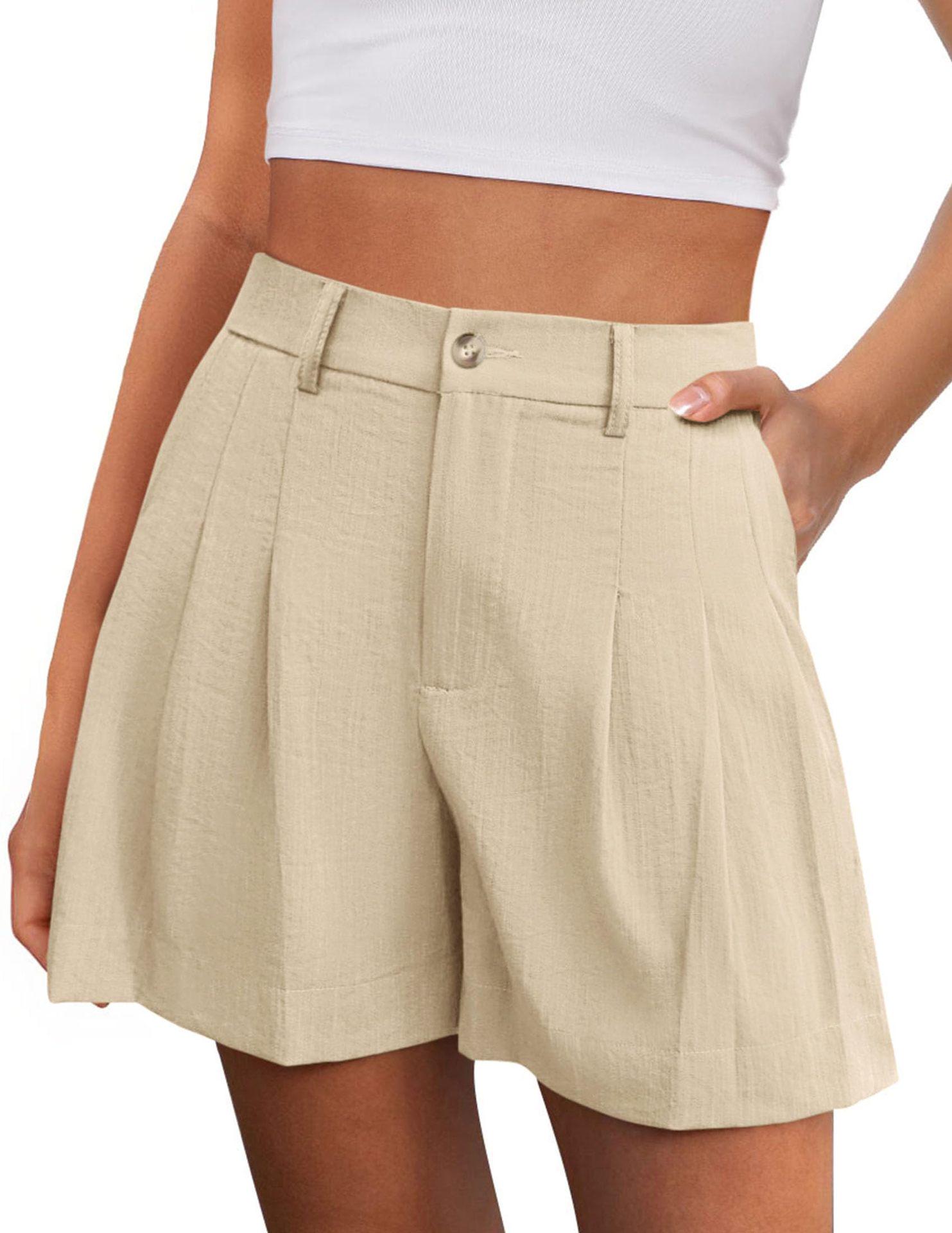 

2026 Spring/Summer Urban Style Women s High-Waisted Casual Shorts Small абрикосовий