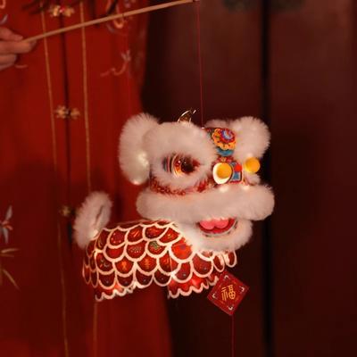 Ručně vyráběná lucerna Lvího tance Čínský styl Rok koně Novoroční lucerna Tradiční Přenosná Sada materiálů pro kutily