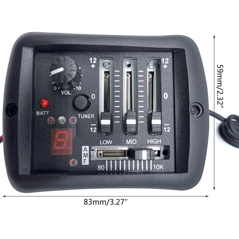 3 Band Preamp Equalizer Tuner Piezo Pick-up Acoustic Guitar Pickups Piezo Pickup for Acoustic Guitars