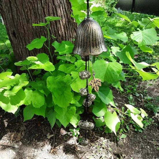 Halloween Witch Bell Wind Chime Hanging Metal Bell Farmhouse Rustic Vintage Outdoor Garden Patio Hanging Wind Bell Decoration Ornament