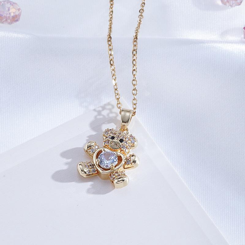 Elegant Women's Zircon Pendant Stainless Steel Necklace - Versatile Clavicle Chain