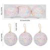 3Pcs Macaron Color Foam Sphere Pendant Christmas Tree Accessories Suitable For Family Or Retail Space Decoration