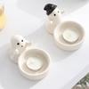 Ceramics Cute Ghostly Figurine Candle Holders Halloweens Tealight Holders Candlestick Table Decors for Festivals Party