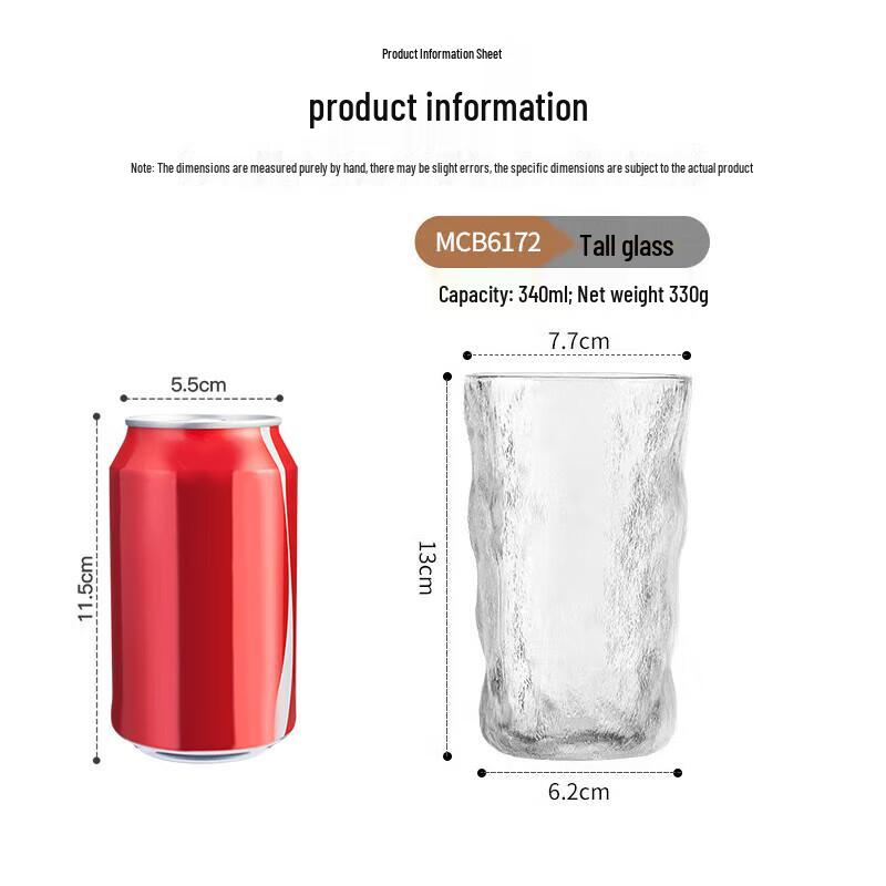 

Love Journey Transparent Glacier Glass Cups, Set of 2