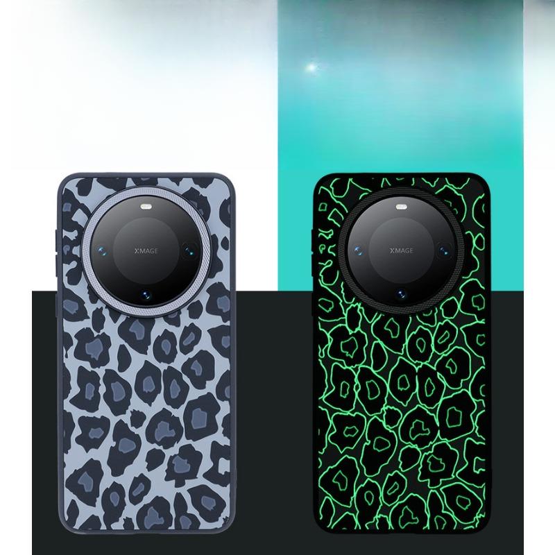 

This Is A Leopard-print Luminous Skin-like Phone Case for Huawei Mate70pro and A Light Luxury Creative Anti-drop Protective Case for MATE60P Pura70pro/Pro+