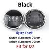 Car Wheel Center Cap Cover 60/61/68/69/77MM Universal Fit for 2x1 A4 A6L A7 A8 A3 A5 A6 S3 S4 Q3 Q5 Q5L Q7 RS3 RS4 RS5 RS6 TT 6q