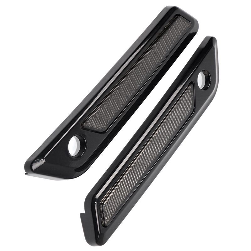 WO-1Pair Saddle Bag Hinge Latch Covers Replacement Parts For Touring Electra Road Street Glide 14-23