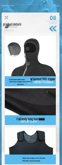Qianxing Unisex 5mm Wetsuit Set - Cold Protection for Surfing, Winter Swimming, and Deep Diving