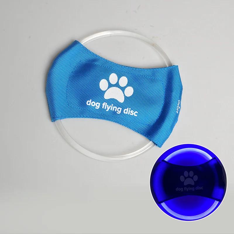 LED Illuminated Dog Activity Circle Charging Pet Toy Bite Proof Material Interactive Play Tool for Backyard Night Game