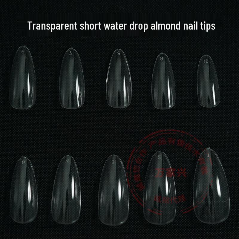 Boxed Nail Art Stickers: 500 Half & Full Cover Transparent Matte French Style Dual-Use Nail Tips