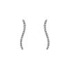 Silver needle earrings women's new popular temperament stud earrings women's light luxury high-end sense niche unique earrings women