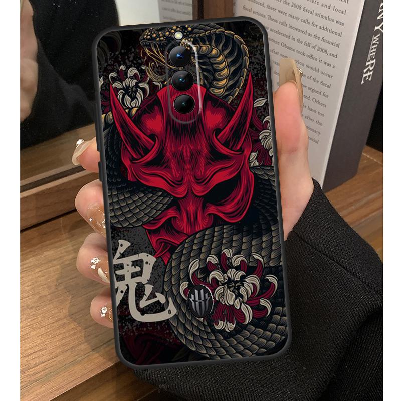 

Samurai Oni Mask Case For Nubia Red Magic 10 Pro Plus 6 7 Pro 6S 7S 5G 6R RedMagic 9S 8S 8 9 Pro Plus Coque Red Magic 5G