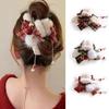 Korean-Style Plush Bow Hair Claw - Large Winter Headdress for Women