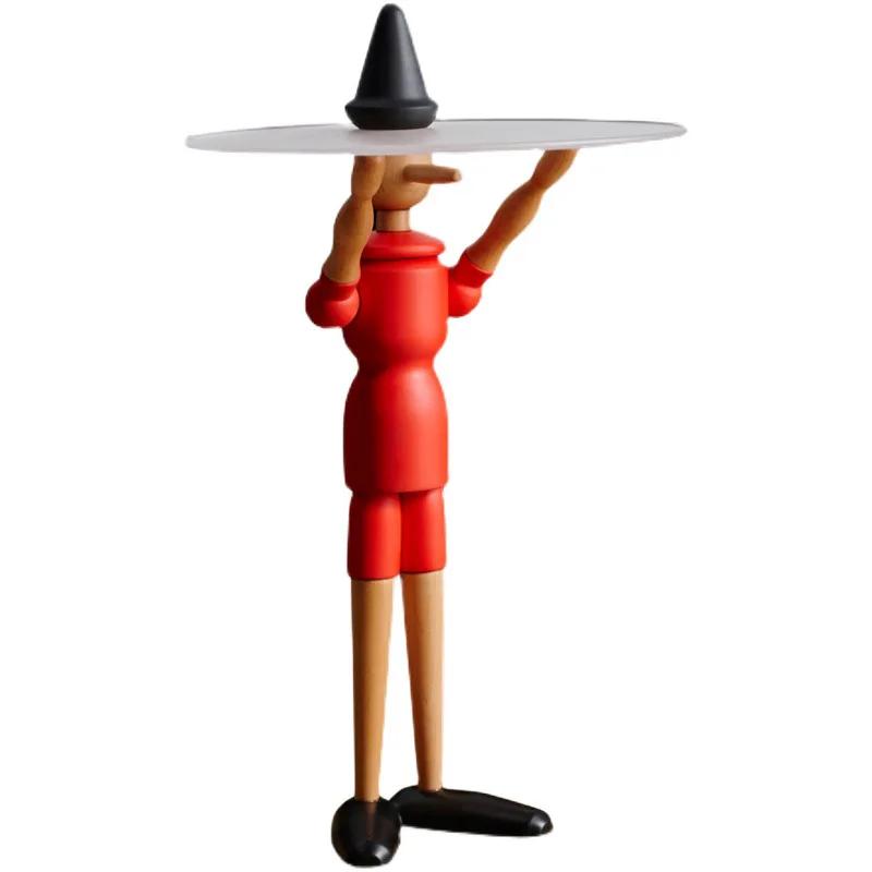 Household Creative Puppet Coffee Table Nordic Living Room Home Solid Wood Sofa Side Few Plastic Tray Light Luxury Bedside Table