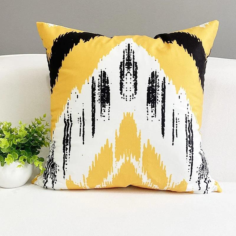 Office Living Room Home Pillowcase Colorful Striped Geometric Pattern Pillowcase Car Ornaments