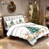 3pcs Merry Christmas Cute Deer Printed Core Free Down Duvet Cover Multi Sized Bedroom Holiday Bed Decor Machine Washable