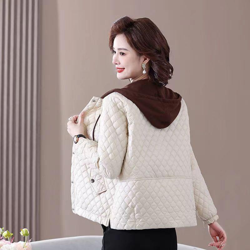 

Короткое женское пальто с хлопковым наполнителем Зимняя новинка свободная куртка с капюшоном и хлопковым наполнителем Легкая и тонкая вышивка Универсальное женское пальто с хлопковым наполнителем 3XL-135-150