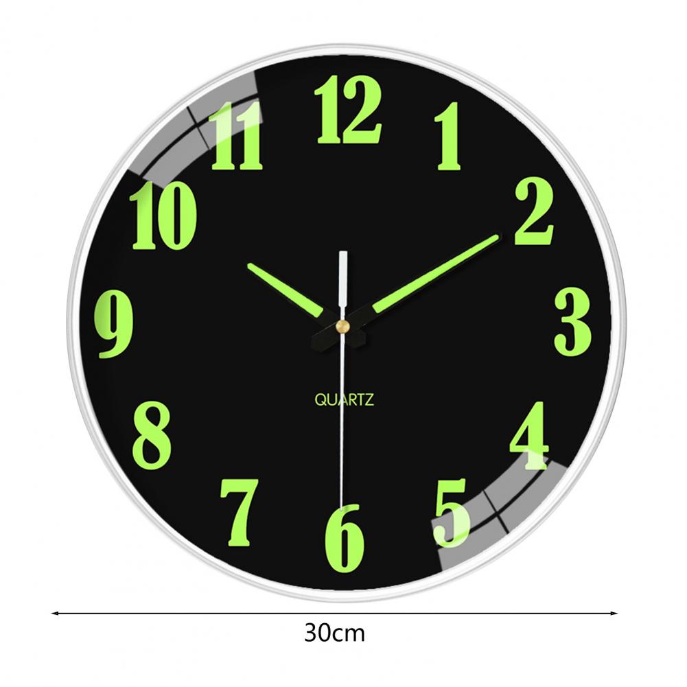 Wall Clock  Practical 30cm Wall Hanging Luminous Silent Digital Clock  Battery Operated Wall Hanging Clock