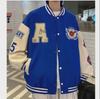 Men's Autumn Embroidered Letter Print Baseball Jacket - Loose Fit for Couples or Teen Students, Long Sleeve.