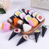 PVC Sushi Onigiri Keychain: Japanese Cuisine Nori-Wrapped Rice Bag Charm