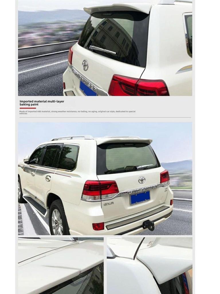 Compatible Rear Middle Roof Spoiler for 2008-2024 Toyota Land Cruiser LC200/FJ