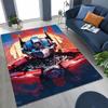 Cartoon T-Transformers Autobots Optimus Prime Rug for Bedroom Living Room Sofa Home Doormat Decor, Large Kids Non-slip Floor Mat