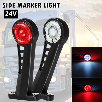 2PCS Truck Position Lamp LED Side Marker Light Trailer 28LED Marker Warning Light 24V Red White Tail Lamp Indicator