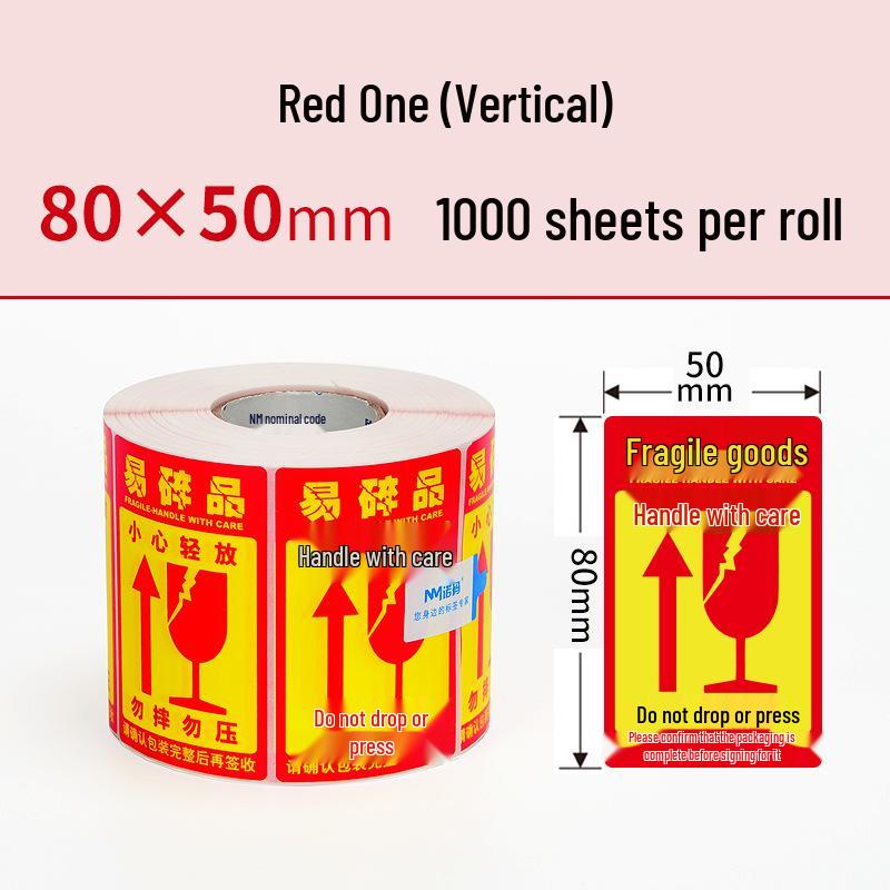 Fragile Handle with Care Adhesive Warning Label Sticker