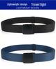 Genuine YKK Buckle: Metal-Free Nylon Elastic Belt - Lightweight Woven Canvas Military Training Belt