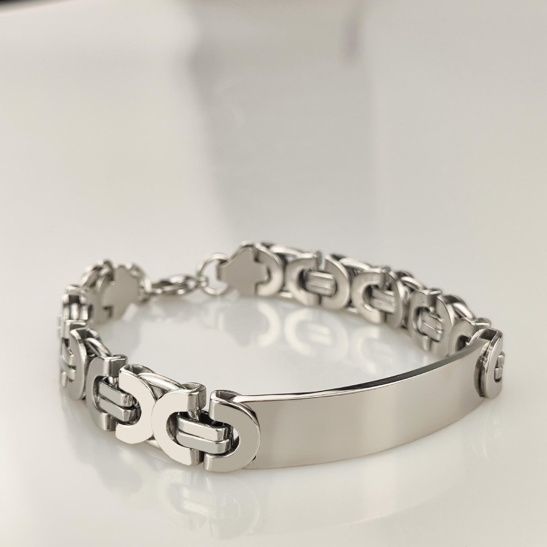 

Популярний європейський та американський титановий браслет з нержавіючої сталі з плоскими ланками Stainless Steel