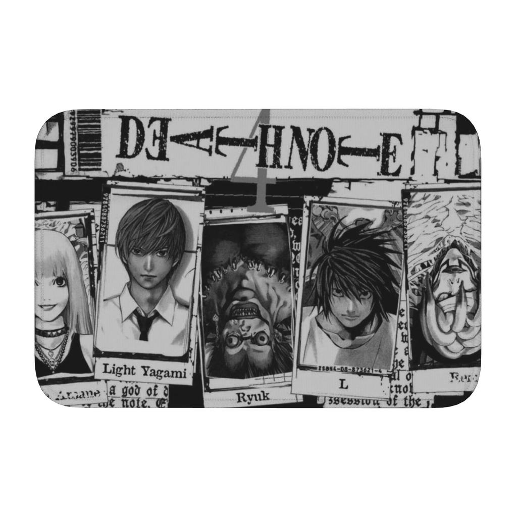 Deathes Anime Note Front Floor Door Entrance Welcome Mat Indoor Bath Kitchen Doormat Bedroom Carpet Rug Footpad