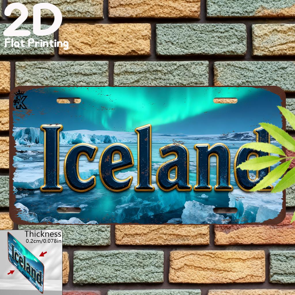 Stück Retro Tenerife Metallschild Spanische Kanarische Inseln Wandkunst Eisen Küstenlinie Dekoration für Zuhause Bar