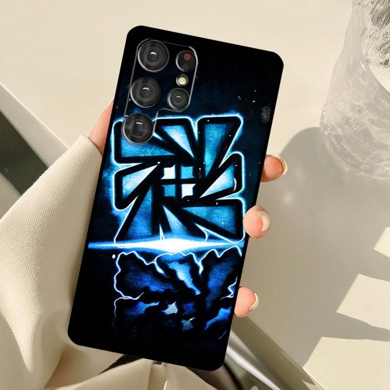 Geometry Dash Case For Samsung Galaxy S23 S22 S21 Ultra Note 20 S8 S9 S10 Note 10 Plus S20 FE S21 FE Cover