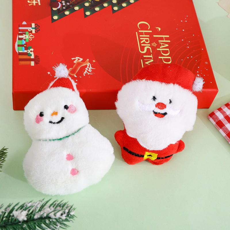 1PC Ornament Plush Keychains Gift Bag Charm Keyring Bag Pendants Cute Christmas Plush Doll Bag Accessories Christmas