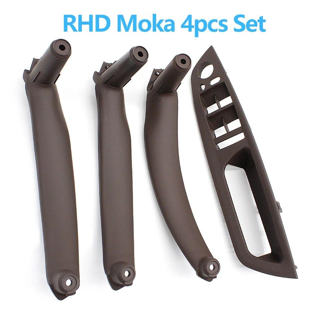 LHD RHD 4-teiliges Set Türfensterschalterblende Armlehnen-Zuziehgriffabdeckung Zierleiste Für BMW X5 X6 E70 E71 E72 2007-2014