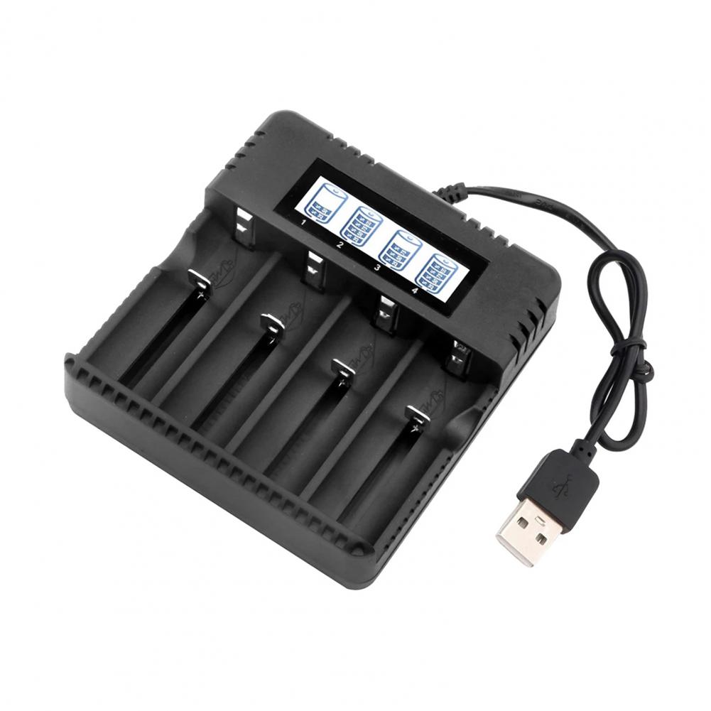 4 Slot 18650 Smart Charger with LCD Display Fast Stable And User-Friendly Ample Capacity Battery Charger for 26500 AA/AAA Batter
