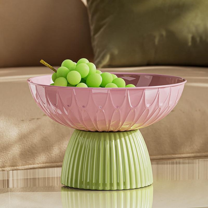 Elegant Large Washable Fruit Bowl With Pedestal - Chic, Hygienic Tabletop Organizer And Decorative Centerpiece