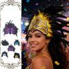 Stage Performance Showgirl Headband Brazilian Carnival Feather Headdress Hair Band  Carnival Events