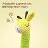 Pet Toy Pineapple Pattern Cartoon Giraffe Shape Bite-Resistant Plush Squeaky Dog Toy with Built-in Sound Long Neck Design Chew Toy