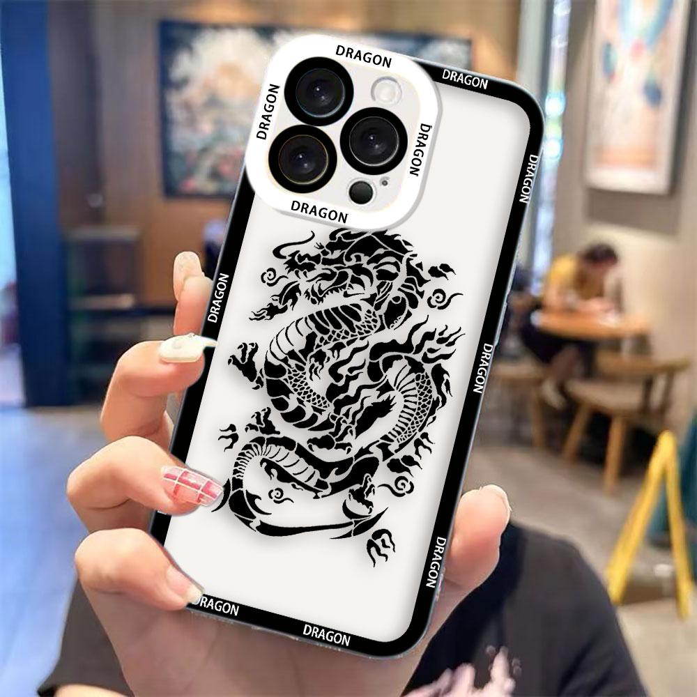 

Прозрачный чехол для телефона с рисунком Дракон в технике суми-э для Samsung Galaxy S26 S25 S24 S23 S22 S21 S20 FE S10 PLUS S30 S11E ULTRA EDGE Samsung S25EDGE5G
