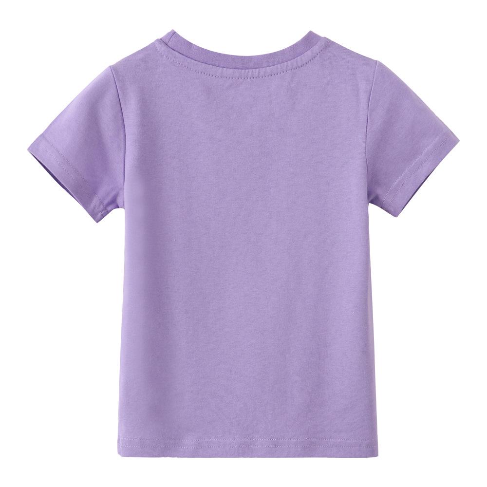 European & American Girls' Summer Cotton T-Shirts – Short-Sleeved Tops for Toddlers & Young Children