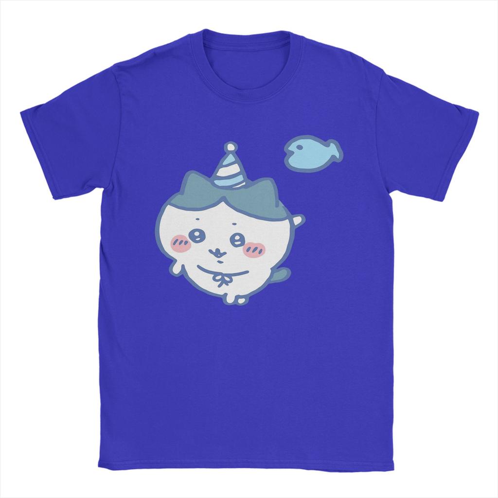 Mens Chiikawas Blue T Shirt Cotton Clothing Leisure Short Sleeve Crew Neck Tee Shirt Plus Size TShirt