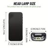 Mini USB Rechargeable Headlamp –Smart Motion Sensor, Hands-Free LED Flashlight for Camping, Hiking, Fishing, Emergency & Repairs