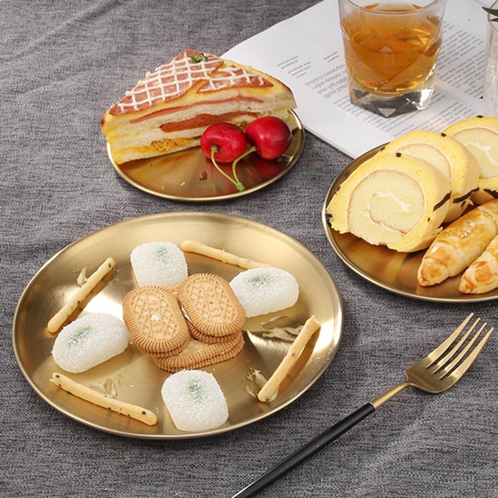 European Style Kitchen Round Western Steak Dining Plate Cake Tray Kitchen Tableware Serving Dish