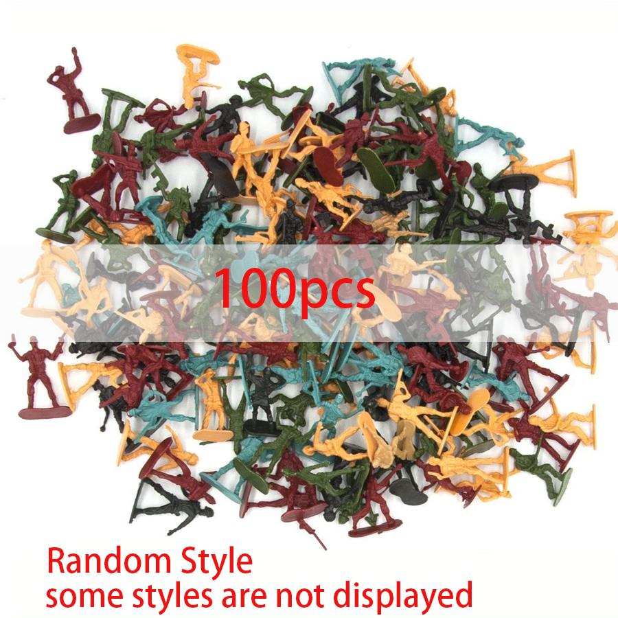 26/52/100pcs Mini Soldiers Model Indoor Decor Collection Sand Table Military Simulation Game Props for Party Birthday Gift XJM