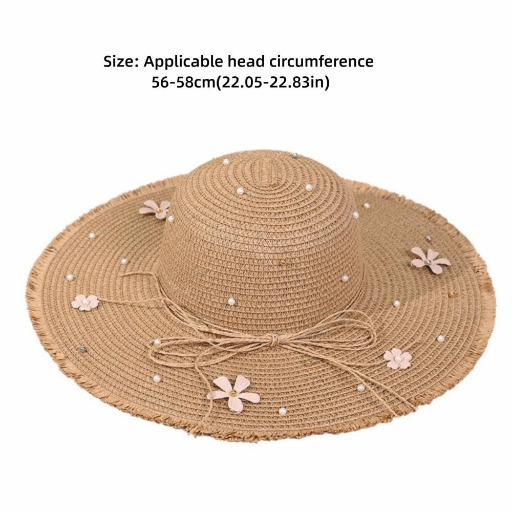Lightweight Straw Hat Multicolor Sun Block Hat Fashion Big Brim Hat Beach Use