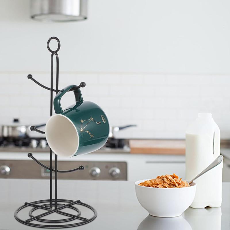 Mug Tree Stand Hanger Coffee Mug Holder Accessories Coffee Cup Stand Mug Rack For Kitchen Bar Accessory Shelf Cafe Decor