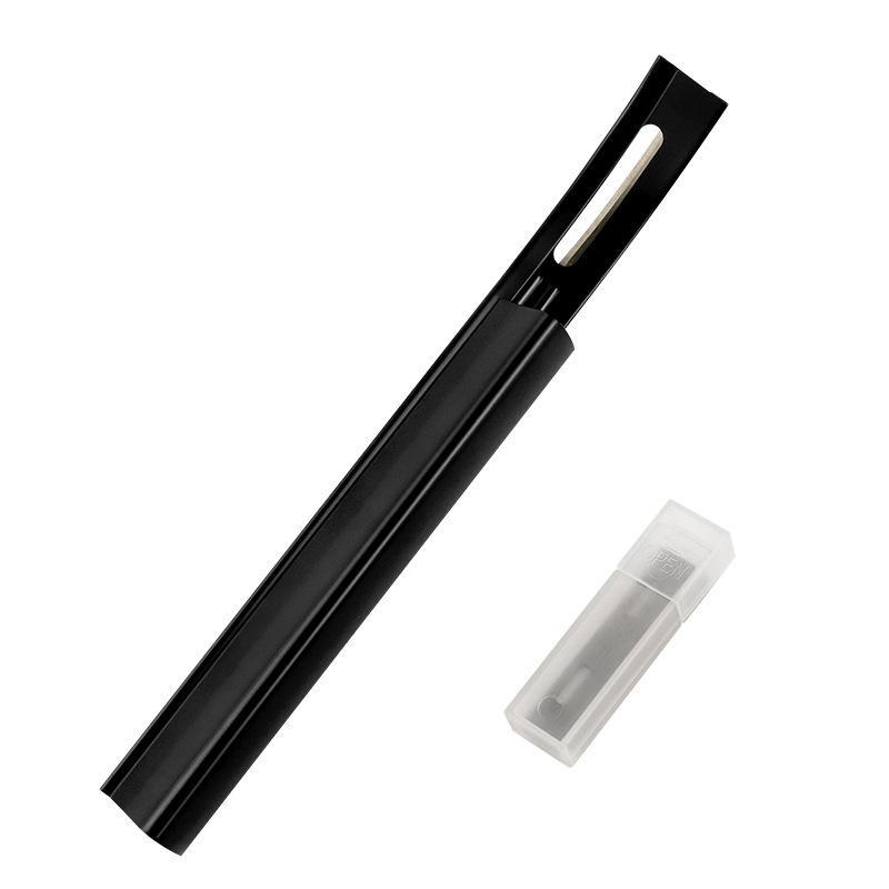 

1Set Metal Leather Safety Beveler Diy Cutting Tool Kits With 3Pcs Replacement Skiver Blade Thinning Leather Craft-Black/Silver чёрный