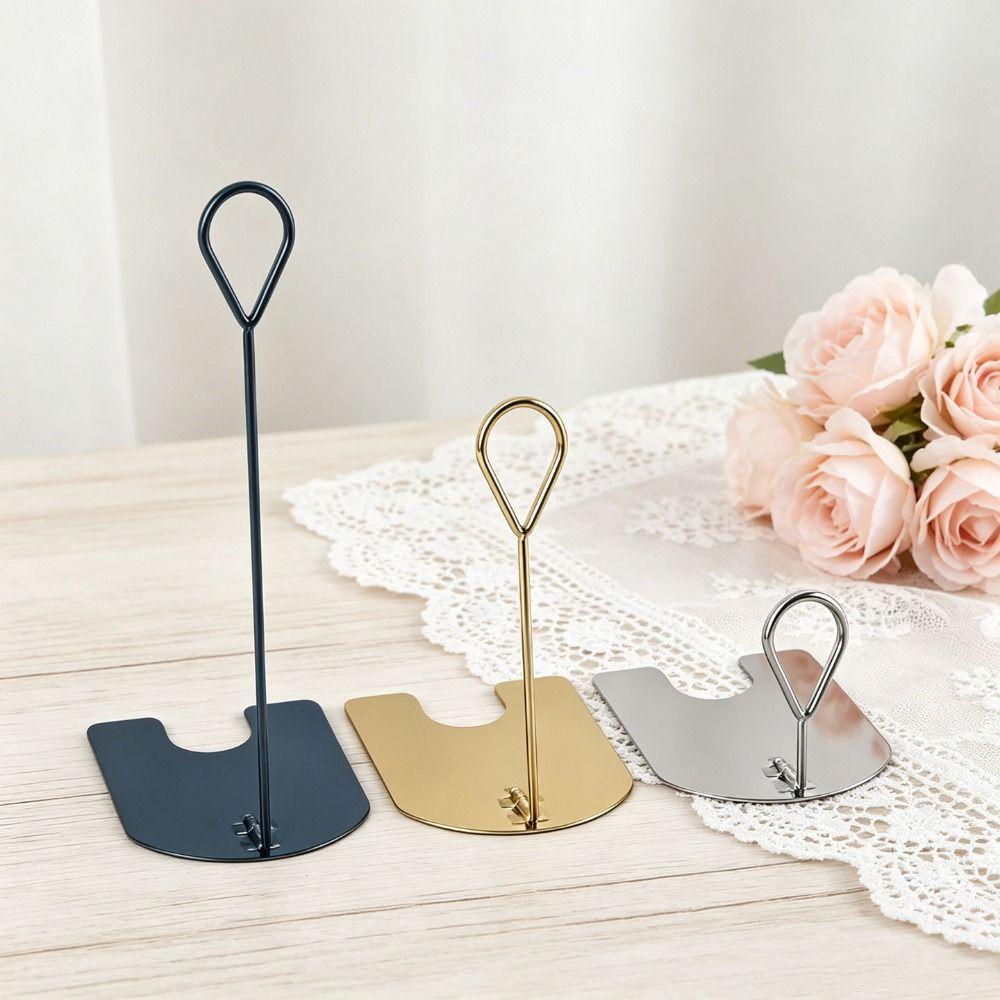 Multi-Use Table Number Holder Stainless Steel Table Sign Holder Premium Name Card Holder