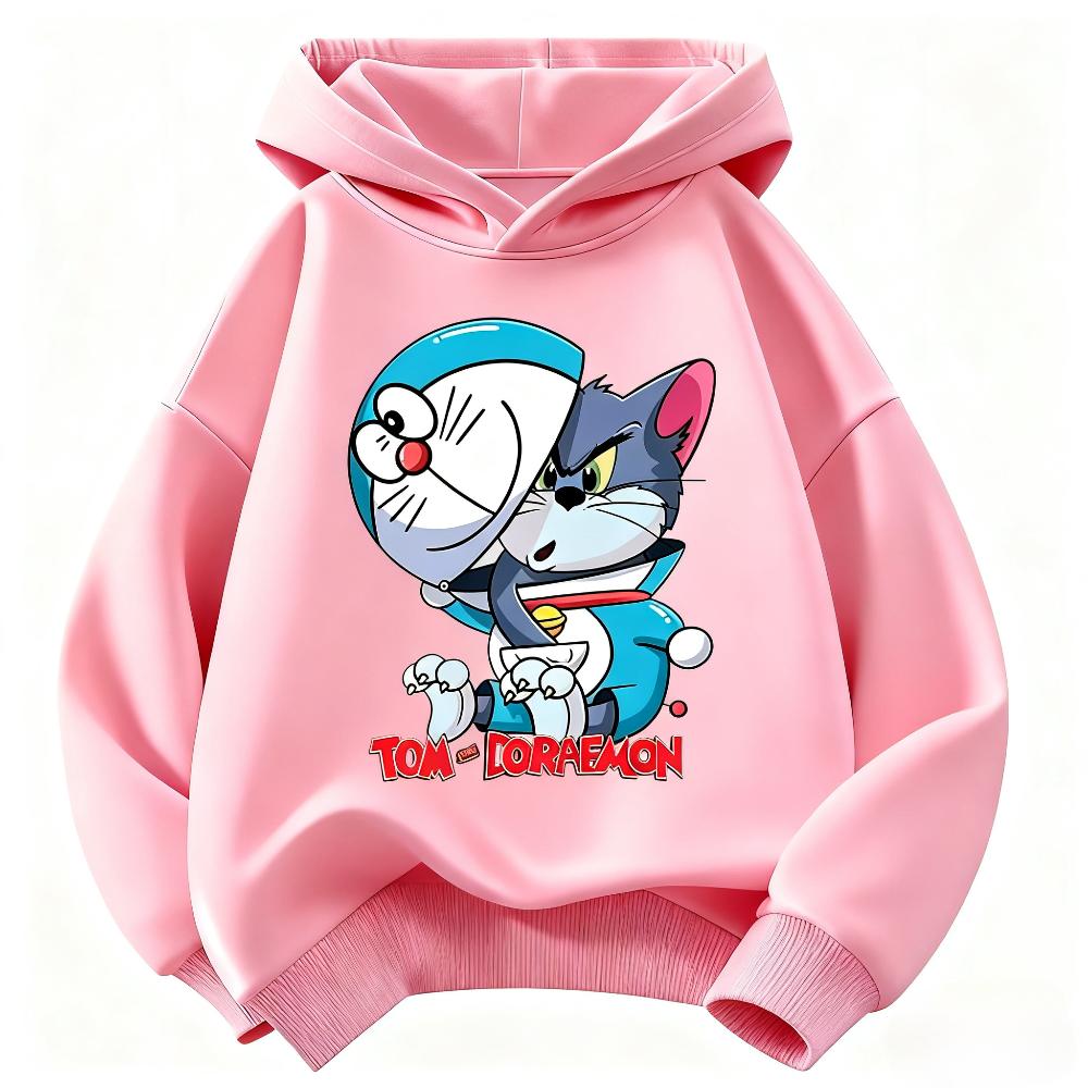 New Children's Sweatshirt Doraemon Boys and Girls Clothing Autumn and Winter Warm Children's Hoodie Sweatshirt